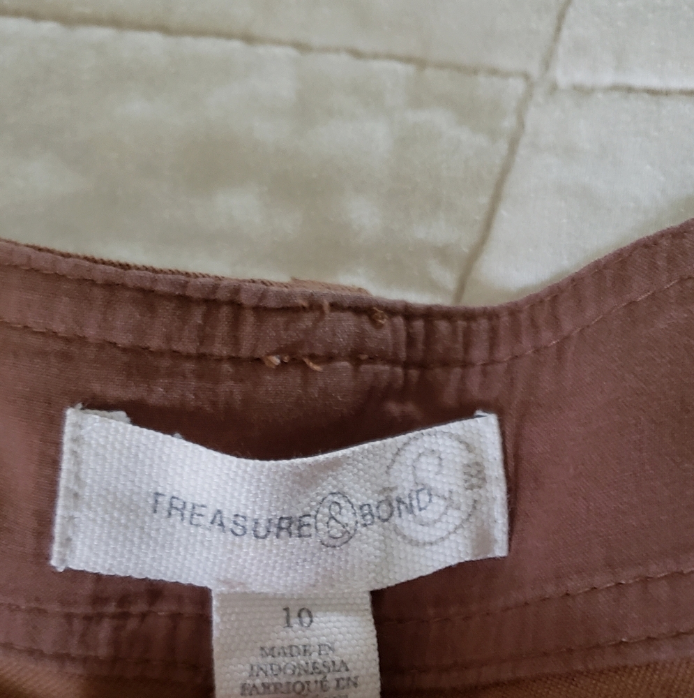 Treasure & Bond Wide Leg Cotton Blend Lightweight Pants Size 10 - Picture 3 of 9
